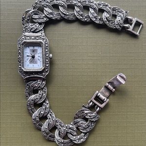 Solid sterling silver Gorgeous Art Deco VTG watch stamped 925